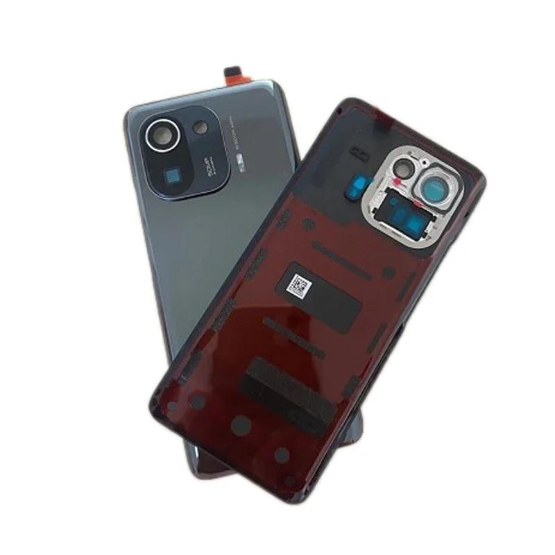 Tylna Pokrywa Do Xiaomi Mi 11 Pro Pokrywa Baterii Szklana Tylne Drzwi Obudowa Z Obiektywem Aparatu Części Zamienne