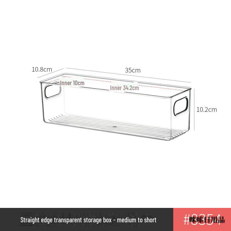 Transparent Acrylic Desktop Storage Box: Rectangular Mirror Cabinet for Cosmetics, Stationery, or Kitchen Essentials
