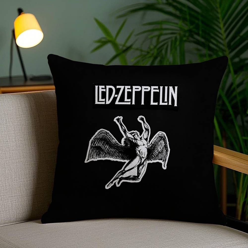 L-Led Z-ZeppelinS Pillow Case Sofa Short Plush Double-sided HD Printing Room Home Office Gift Cushion Cover