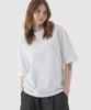 PIANER Cool Cotton Oversized Crew Neck Short Sleeve T-Shirt (White)