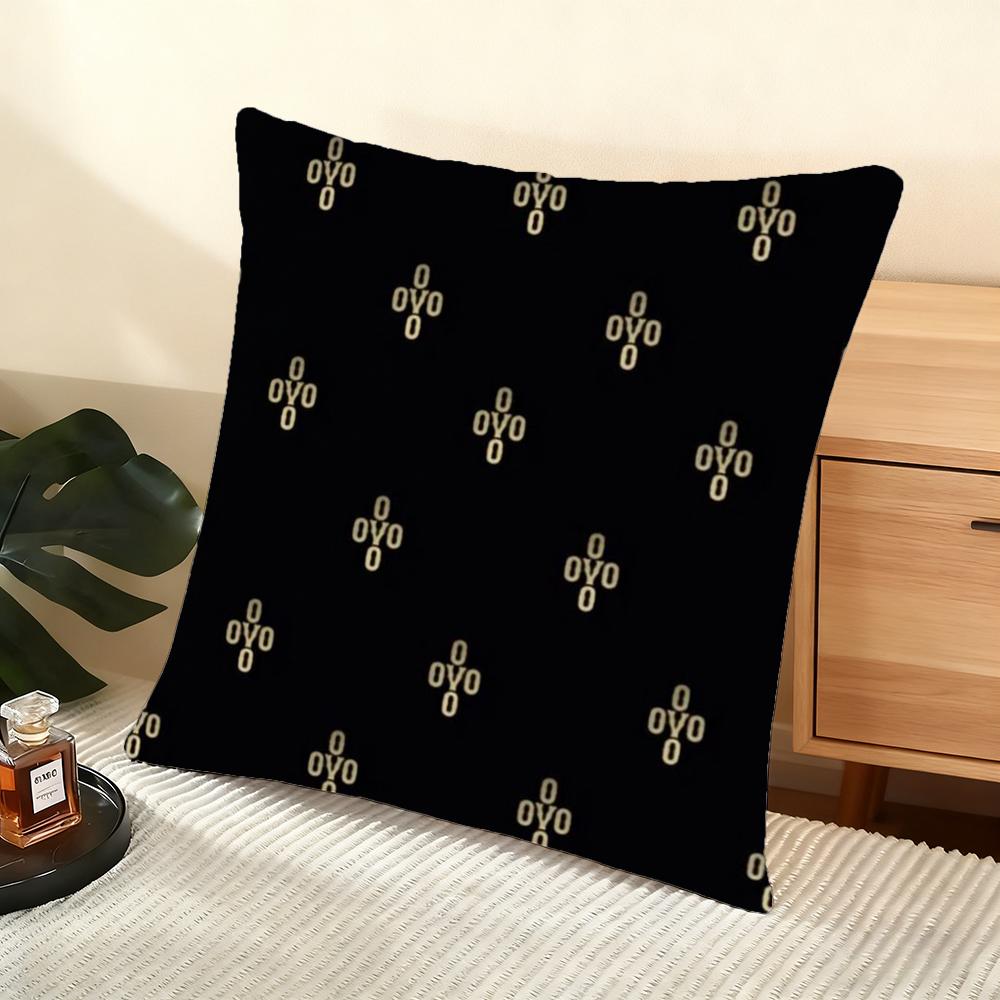 Drake O-O-Ovo O-Owls Cushion Cover Soft Short Plush Pillow Cover Smooth Cozy Texture Aesthetic Cushion Case Home Decor