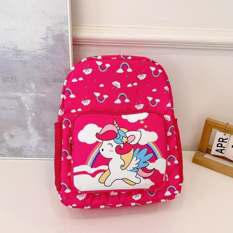 

Unicorn Childrens Bag Nylon Backpack Printed Student Cartoon Cute Backpack Rose Pink