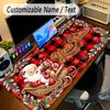 Christmas Theme Personalized Mouse Pad Custom Name Text Non Slip Desk Pad For Laptop Office Desktop
