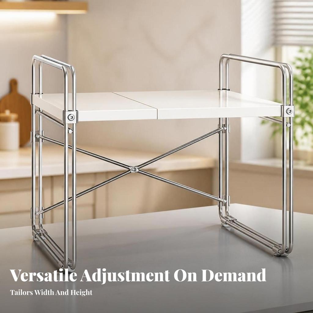 Countertop Microwave Rack with Metal Frame Long-Lasting Kitchen Appliance