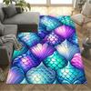1pc Home Carpet Mermaid Tail Design for Office Decor Gift Living Room Bedroom