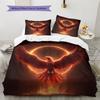 Flame Phoenix  Pattern Bedding Quilt Set Quilt Cover Pillowcase Home Decoration  Gift (1 * duvet cover + 2 * pillowcase, without core)