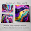 Colorful, swirling, stars. Bedding Duvet cover sets Duvet covers Pillowcases gifts (1 * Duvet Cover 2 * Pillowcases, without duvet insert)