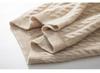 Cashmere Women's High-End Cable Knit Round Neck Sweater & High Waist Skirt Set