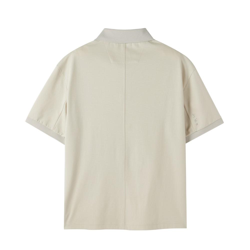 BROMPTON LONDON Supima Collar T-Shirt - L/Grey (P252Mpl130)
