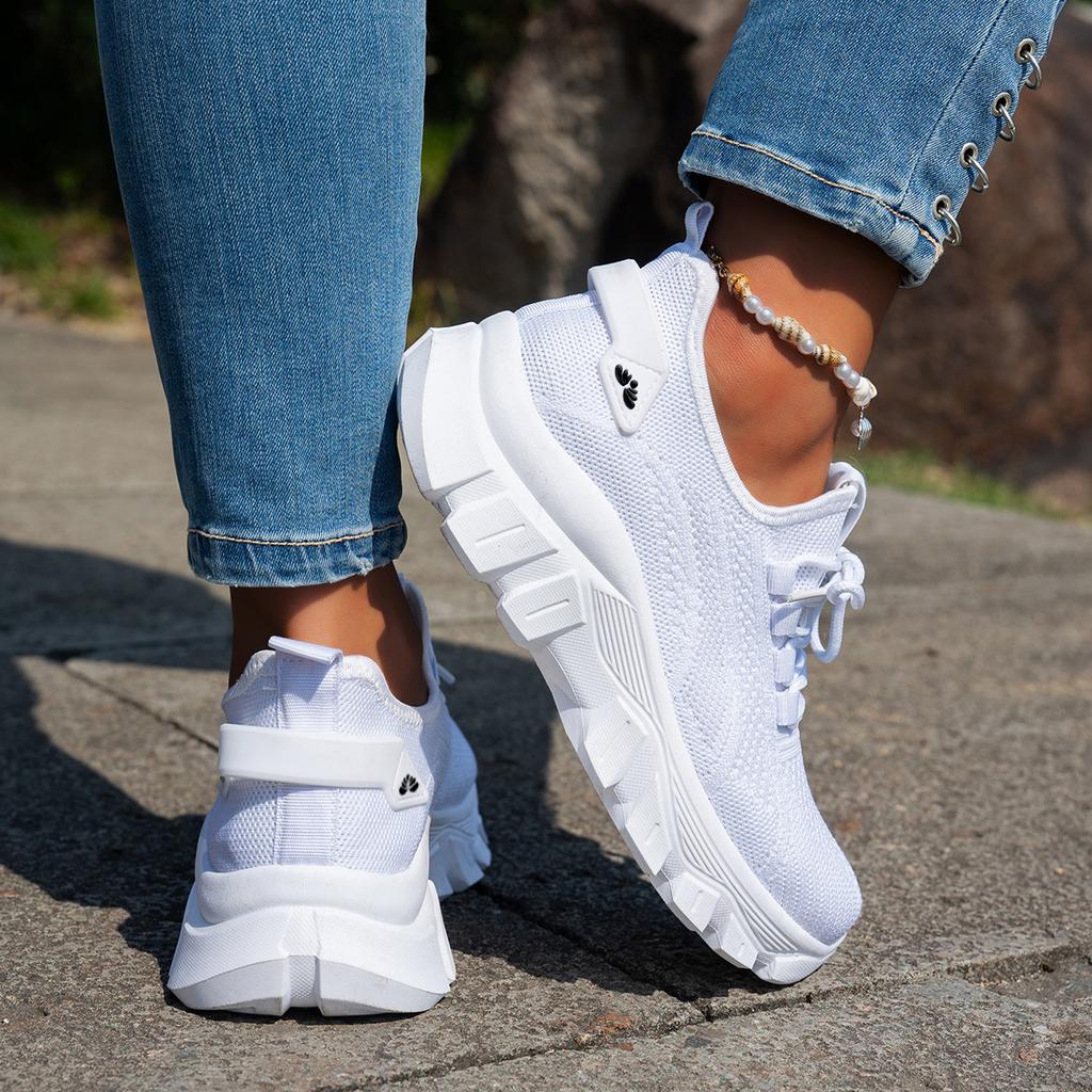 Modne damskie buty z latającym splotem dla dzieci, Lekkie i oddychające, Oversize damskie buty