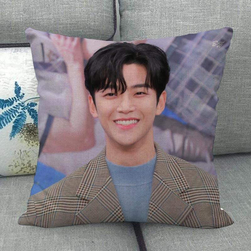 Custom ROWOON Pillowcase Wedding Decorative Cotton Linen Pillow Case For Home PillowCover 45X45(One Sides)