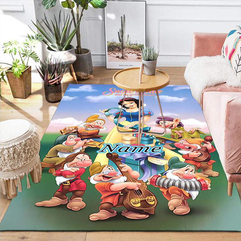Custom 1Pc Snow White Seven Dwarfs Rug Office Carpet Indoor Outdoor Entrance Doormat Nonslip Soft And Comfortable Living Room D916251