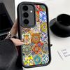Phone Case for Samsung Galaxy S26 S25 Ultra S24 FE Italian Sicilian Style Floral Pattern Shell S23 Plus S22 + S21 S20 5G Soft Si