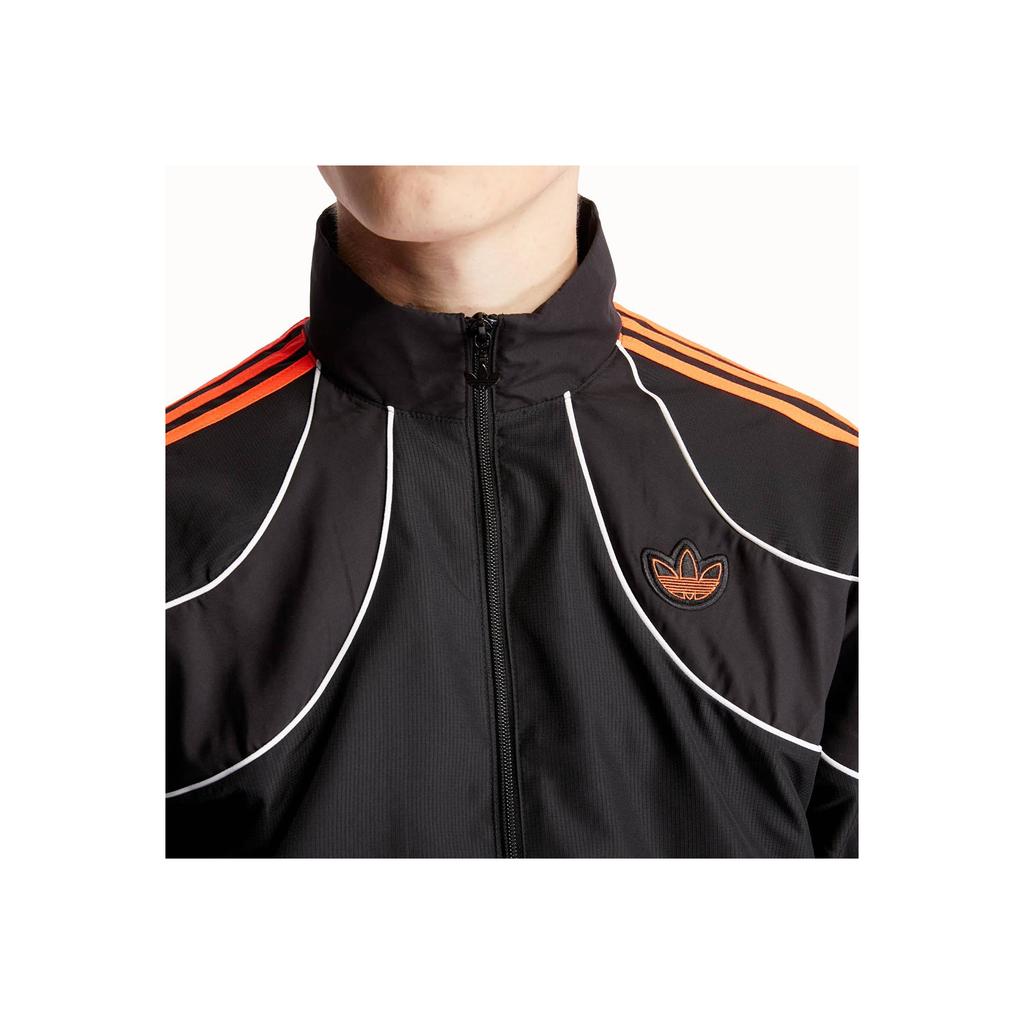 Adidas Originals Retro Sports Jacket With Contrast Stripes Men Jackets Black FM3911