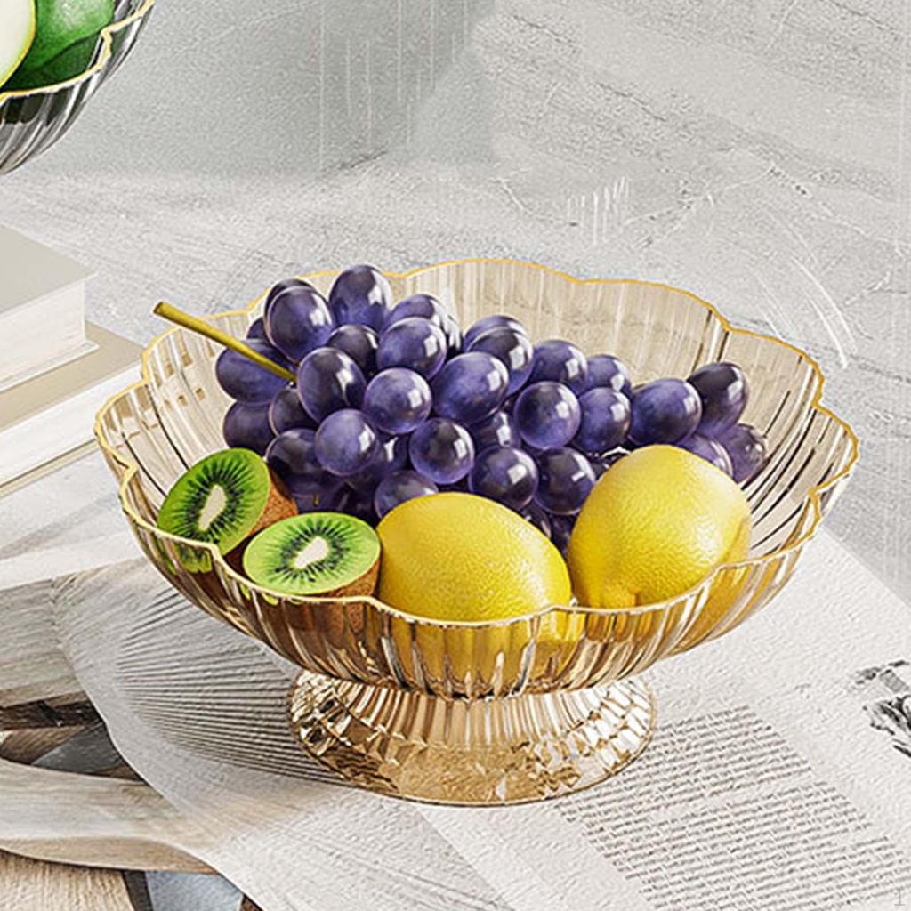 Vassoio per Frutta, Vassoio da Portata a 2 Livelli, Piatto Rotondo per Cupcake, Frutta, Dessert o tè (Nero