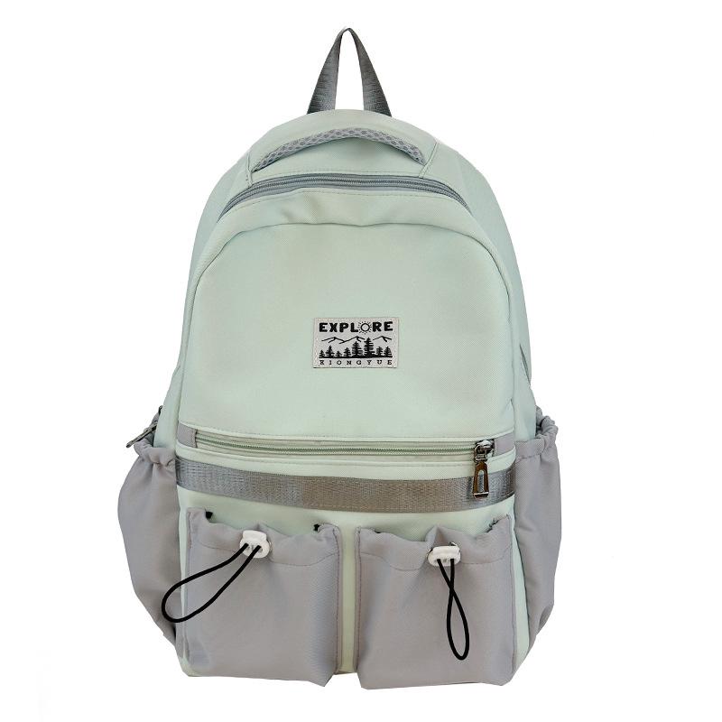 Large Capacity Backpack for Primary and Junior High Students - Durable Color Block Design for Outings, Third and Fourth Grade
