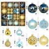 44 Stück 6 cm Weihnachtsbaumkugel Weihnachtsdekoration Xmas Baum Anhänger Ornamente Heimdekoration Navidad Party Neujahr 2027 Partyzubehör