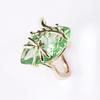 Transparent Rhinestone Ring Gemstone Emerald Faux Decor Dragonfly Ring for Wedding