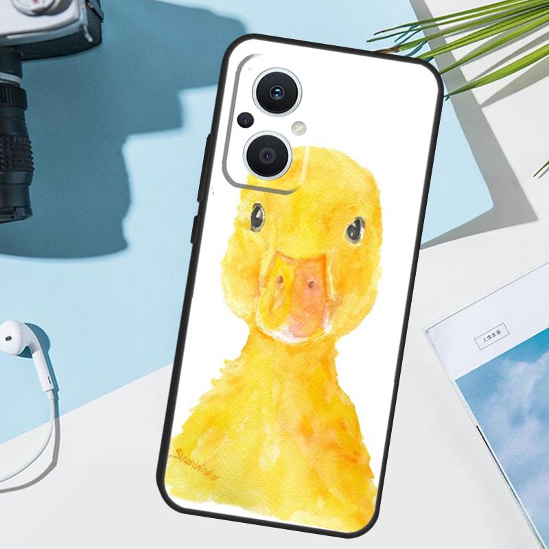 Cartoon Cute Animal Duck Case For OPPO Reno 13 13F 12 11 F 8T 7 8 10 Pro OPPO Find X8 X6 X3 Pro X5 Lite Cover Funda
