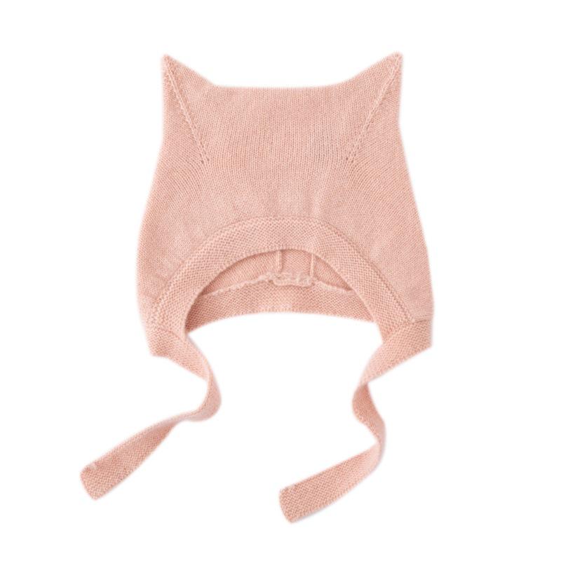 100% Pure Cashmere Baby Cat Ear Knit Hat for 1-2 Years – Cozy Autumn/Winter Ear Protection