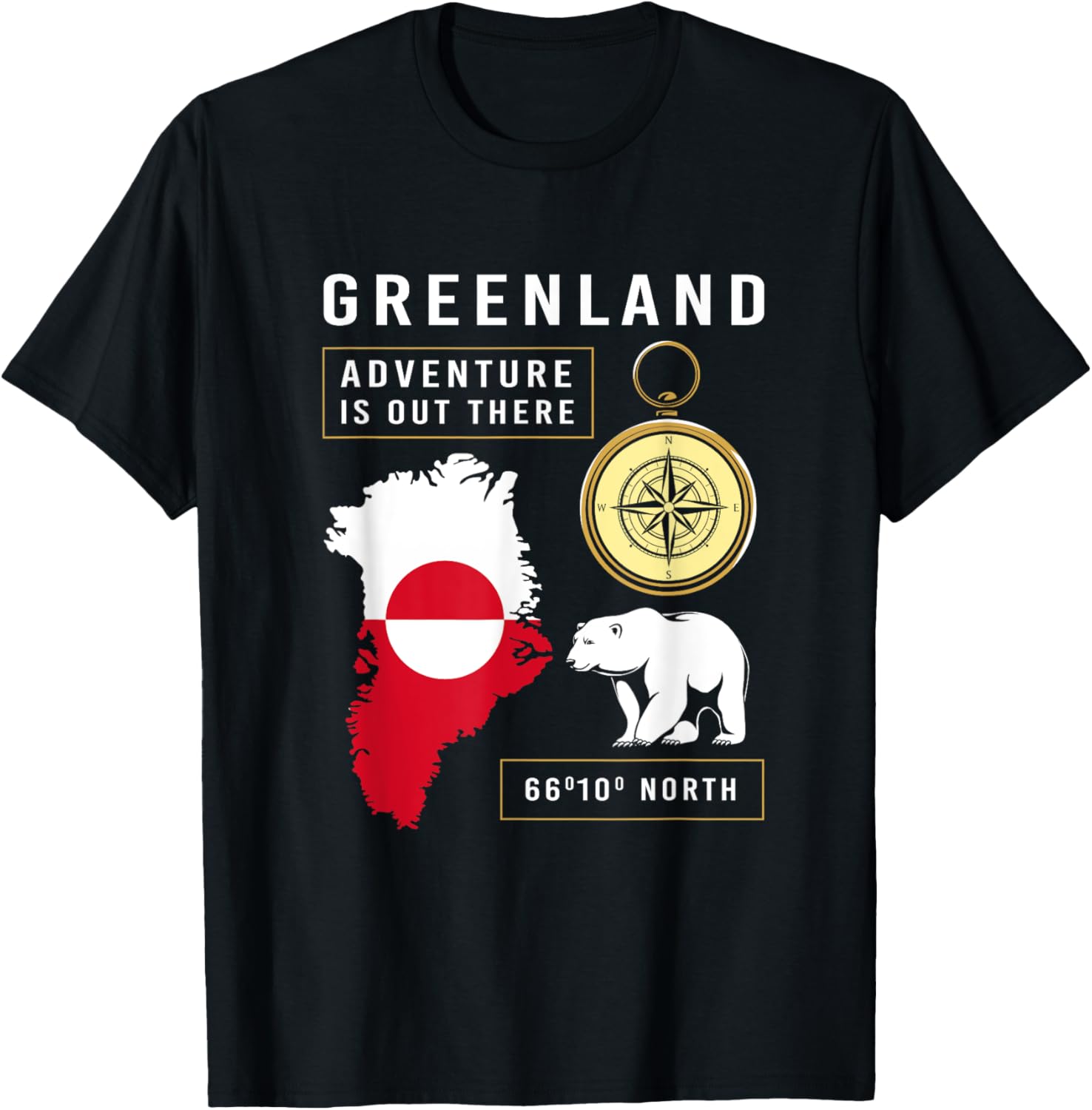 Greenland Pride Adventure Is Out There Greenlandic T-Shirt S разноцветный