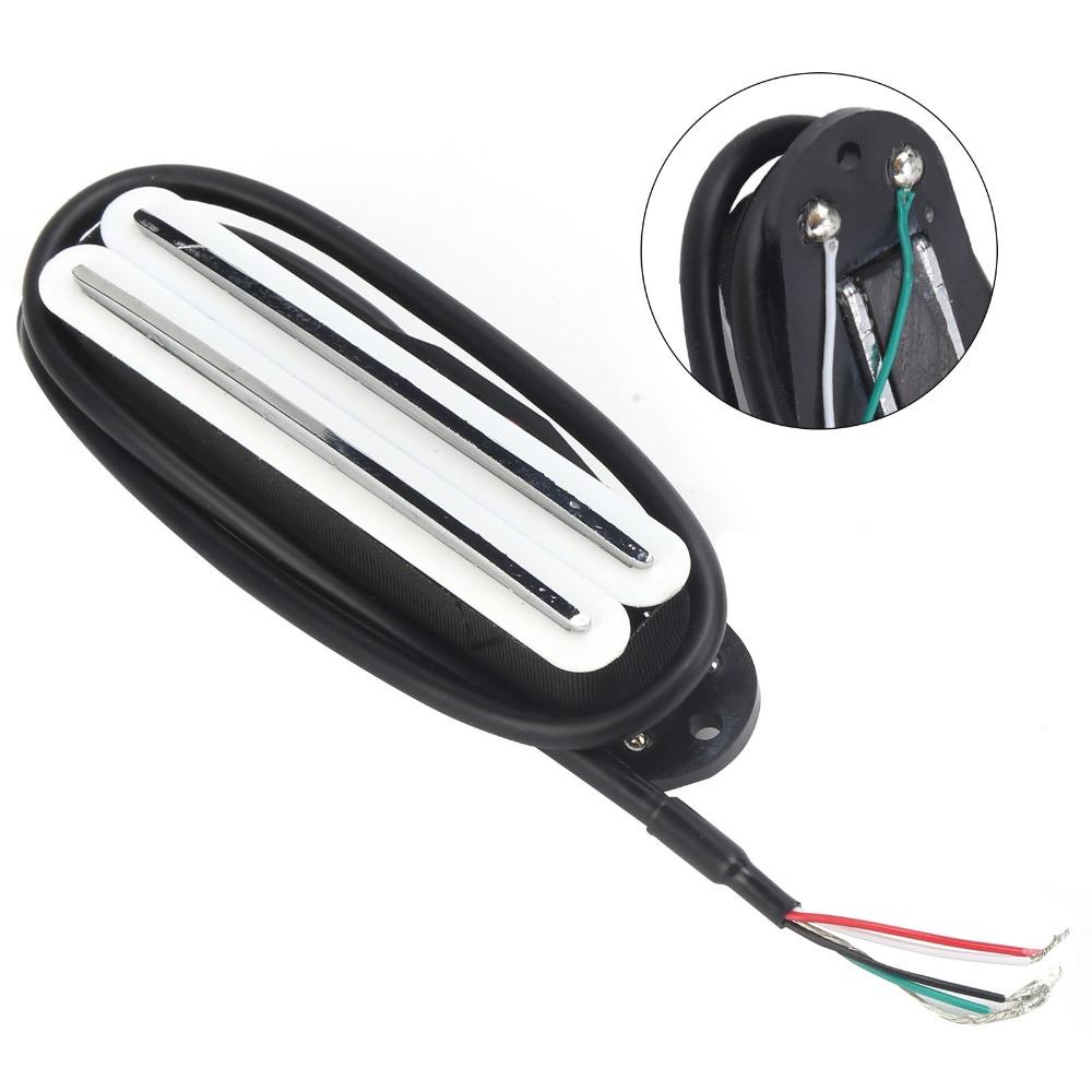 2PCS White And Black Electric Guitar Pickup Metal + ABS Guitar Accessories Electric Guitar