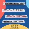 3D Premium ABS DUAL MOTOR Underlined Letters for Car Styling High Performance Car Fender Trunk Rear Bonnet Decal Emblem Badge Sticker