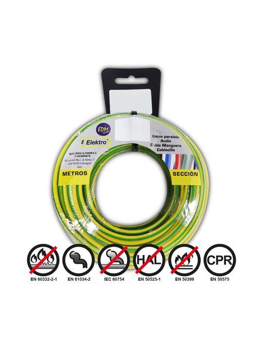 Elektrický vodič - Dvoubarevný - 2,5 mm - Flexibilní - 10 m - Bez halogenů