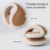 Plush Earmuffs Solid Color Winter Warmth Foldable Plush Ear Muffs with Elastic Adjustable Headband Cold Weather Ear Covers