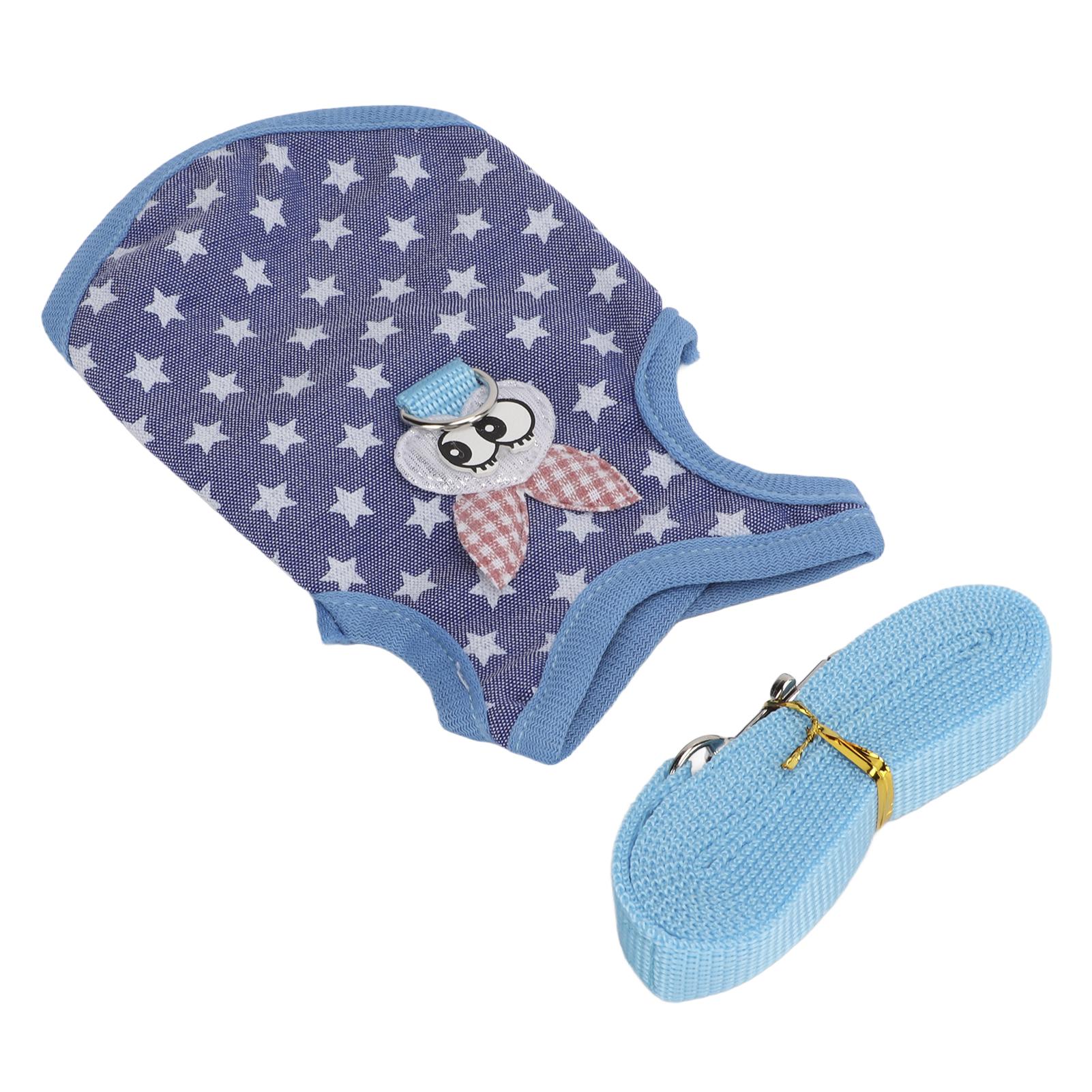 

Pet Vest Leash Warm Breathable Cute Small Animal Clothes Traction Rope for Rabbits Guinea Pig CatM M