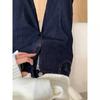 Women's High Waist Wide Leg Jeans Straight Leg Denim Pants Fleece Lined Casual Winter Trousers