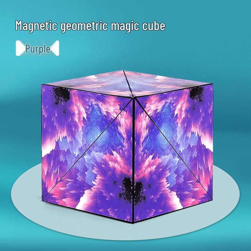 Cub Geometric Magnetic 3D - Jucărie Educativă pentru Copii și Ameliorator de Stres