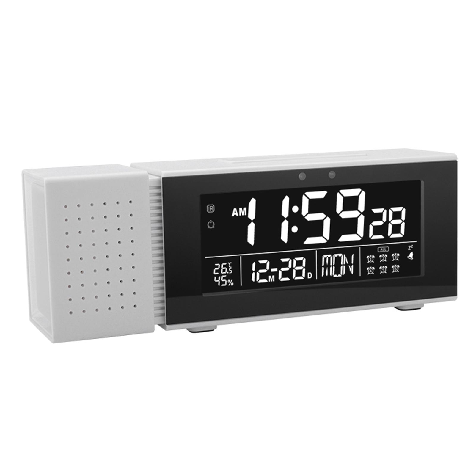 

TSP30 Ночной свет Цифровые часы-будильник с FM-радио Монитором температуры и влажности(розовый ) белый