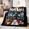 Death Note Fine 2D Print Flannel Blanket Cute Cartoon Graphic Patterns for Bedding Sofa Couch Travel Picnic Wrap_LIAN
