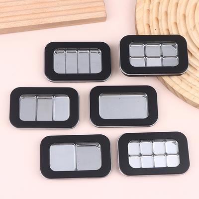 Empty Magnetic Cosmetics Palette With Mirror 1/2/3/4/6/8 Grids Iron Plate Eyeshadow Blusher Lipstick Diy Glitter Makeup Box