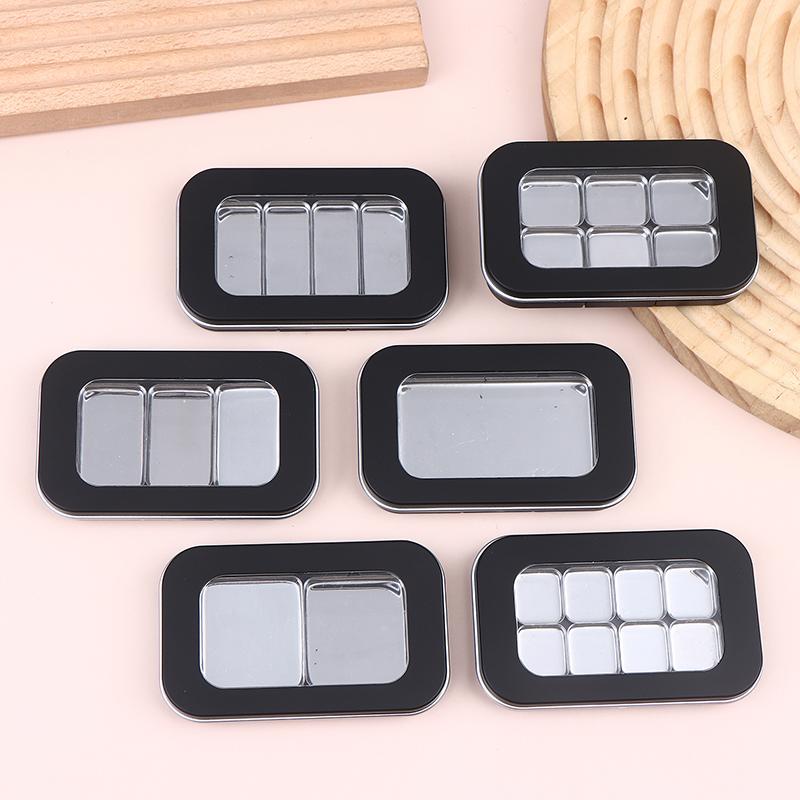 Empty Magnetic Cosmetics Palette With Mirror 1/2/3/4/6/8 Grids Iron Plate Eyeshadow Blusher Lipstick Diy Glitter Makeup Box