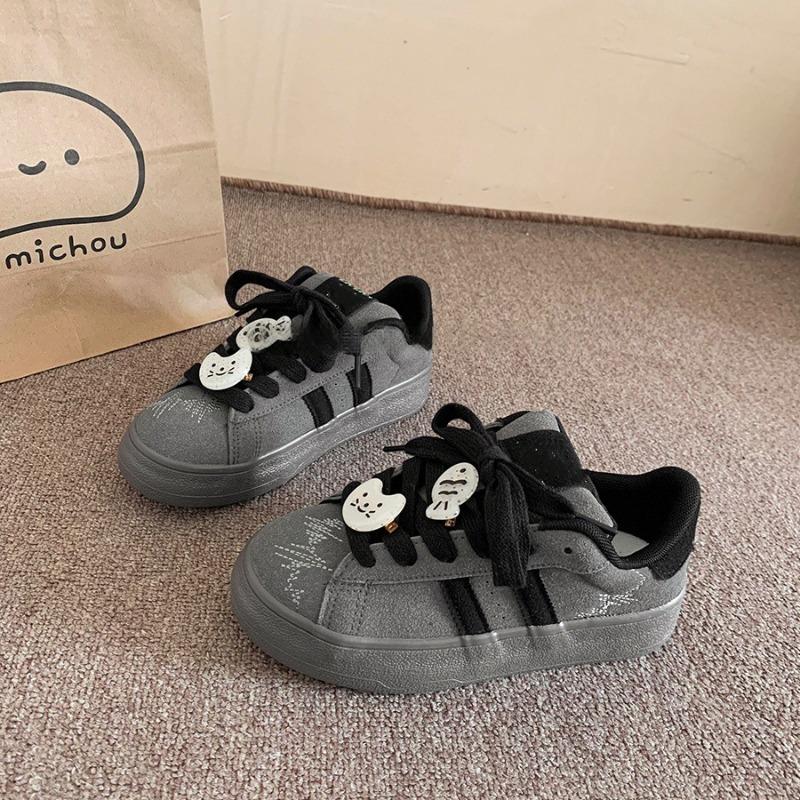 Little White Shoes Women's Spring and Summer New Versatile Student Shoes Women's Casual Platform Sports Lightweight Heightening Board Shoes