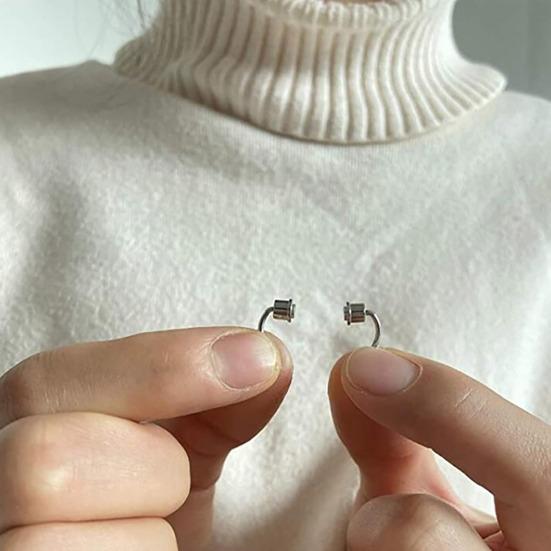 Nose Ring Reusable Non Piercing Alloy Fake Magnetic Horseshoe Nose Ring for Party