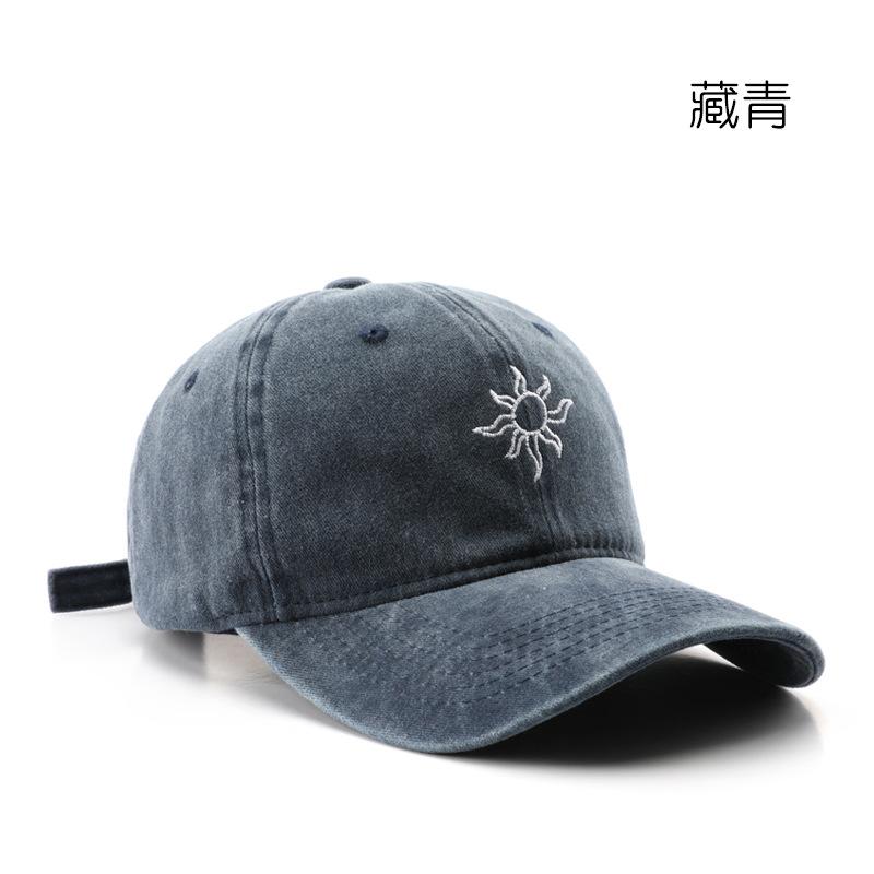 Baseball Cap Autumn and Winter Washed Embroidery Cap Outdoor Travel Sun Protection Shade Cap