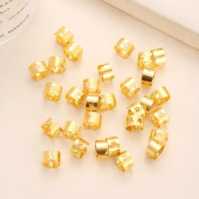 Juego de 30 anillos para el cabello con forma de pentagrama de metal, cuentas para rastas, anillos para trenzas de cabello, clips para rastas, puños para trenzas de cabello, decoración