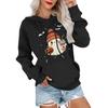 Women's Fashionable, Casual, Comfortable Round-neck, Hooded, Long-sleeved, Halloween-print Warm Sweater