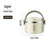 Large Capacity Double-Layer Stainless Steel Insulated Portable Lunch Box for Office Workers & Students.