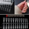 Nail Art Dual-Use Frosted Tips: Ultra-Thin, Traceless, No-Carve False Nail Stickers for Extended Nails
