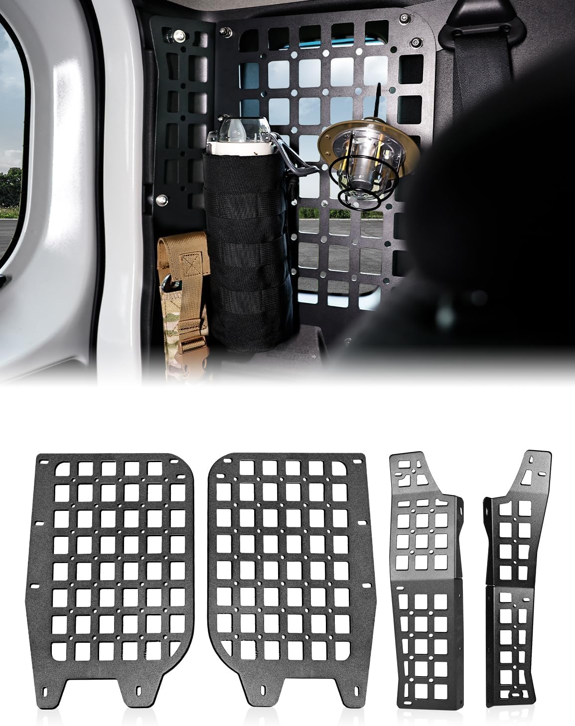 

AMWMORV Jimny Storage Trunk Extension Side Storage Rear Window Jimny D5 Storage Hanging Rear Left and Right Window Glass Aluminum DIY Easy Jimny Nomad чёрный