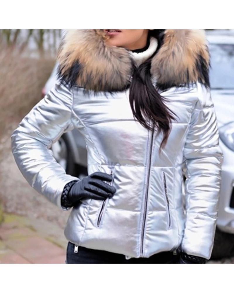 Mode Frauen Winter Hals Mit Kapuze Daunen Warmen Mantel Daunenjacke Windjacke Mantel