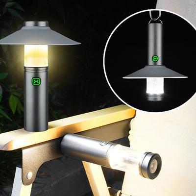 Camping Lantern 3 In 1 Magnet LED Flashlight with Detachable Lampshade 5 Light Modes IP65 Rechargeable Emergency Light for Outdoor Camping Exploration