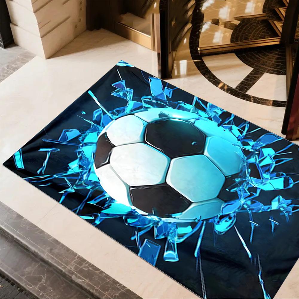 1pc Soccer Ball Rug Home Carpet Design for Office Decor Gift Living Room Bedroom