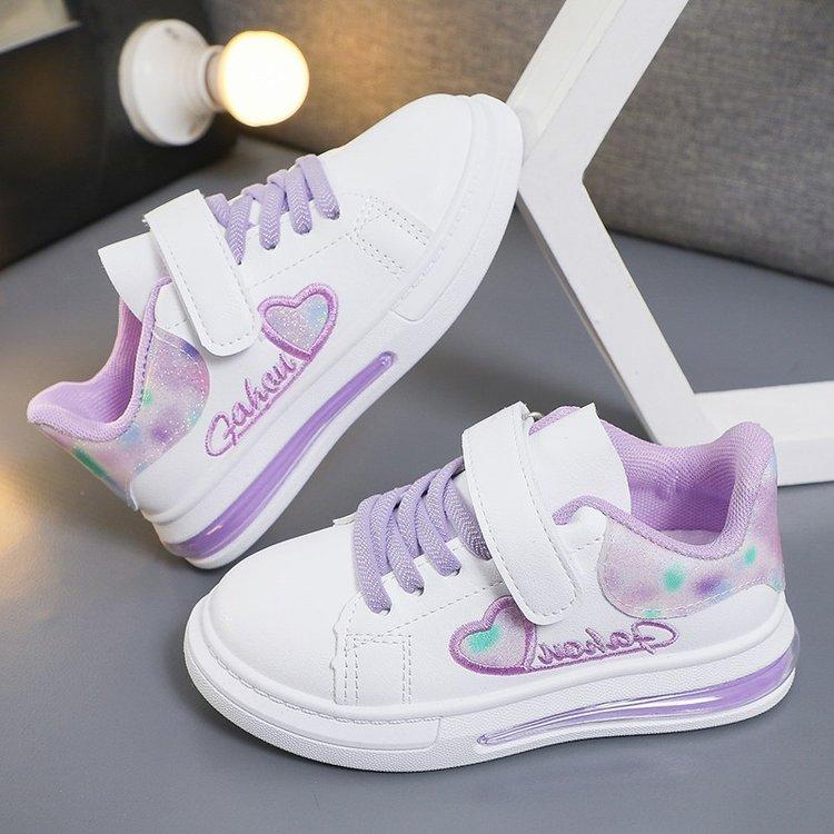 

Children S Shoes Summer Newest Kids Fashion Casual Sports Shoes Hook &Amp; Loop Love Embroidery Princess Girls Sneakers Versatile 26