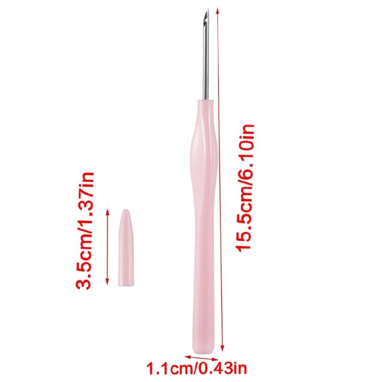 Punching Needle Tool with Protective Cover 2.5/3/3.5/5.0mm Punch Needle Embroidery Pen Easy to Use for Home and Travel