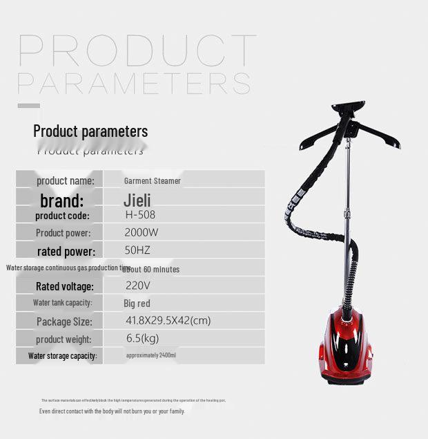 Jielihe High-Power Stand-Up Garment Steamer and Handheld Iron for Clothing Stores and Homes